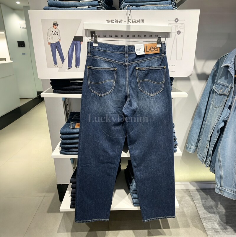 Lee Wide-Leg Pants 761 Series Men's Mid-Rise Straight-Leg Jeans Loose Lmb261761209212-A09972