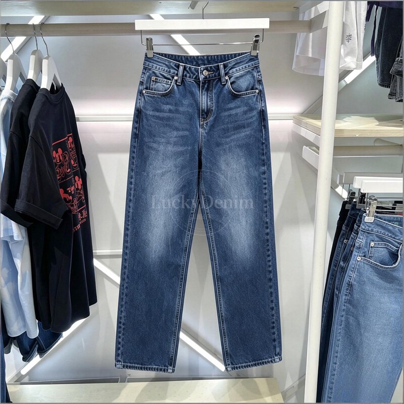 Lee Retro High-Waisted Loose Straight-Leg Women's Jeans with Wide Legs and Slimming Effect Lwb100428101291-A10229 Lee Retro High-Waisted Loose Straight-Leg Women's Jeans with Wide Legs and Slimming Effect Lwb100428101291-A10229