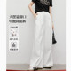 100% Cotton Jeans 2025 Summer New Women's Mid-Waist One-Button Wide-Leg Loose White Long Pants