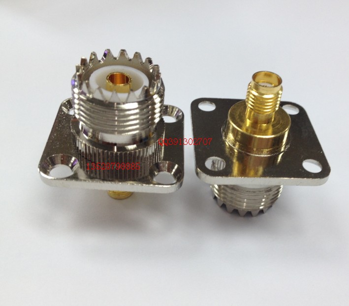 UHF SMA-KKF fixed female UHF (SL16 M head) to SMA KKF flange fixed UHF to SMA