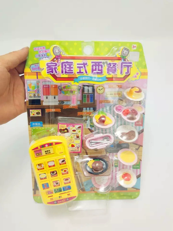 Thỏ màu hồng Nhà Mini Đồ Chơi Mô Phỏng Tủ Lạnh Giỏ Mua Hàng Tiền Mặt Đăng Ký Bánh Rán Kẹo Cửa Hàng Máy Capsule đồ chơi trẻ em thông minh