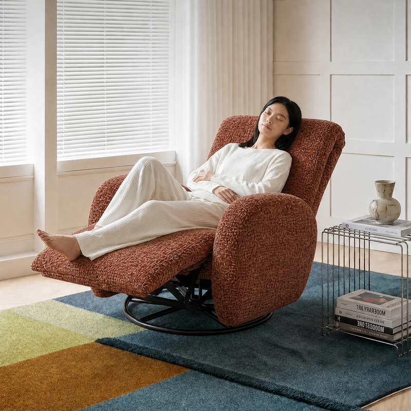 Meow Ballet Electric Sofa Chair, Removable and Washable Chenille Swivel Single Chair, Recliner, Single Leisure Chair, Lazy Recliner