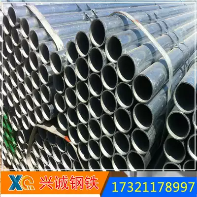 Galvanized pipe 4 inch DN100 fire water pipe threading ventilation lining plastic steel pipe fittings elbow direct three-way live connection