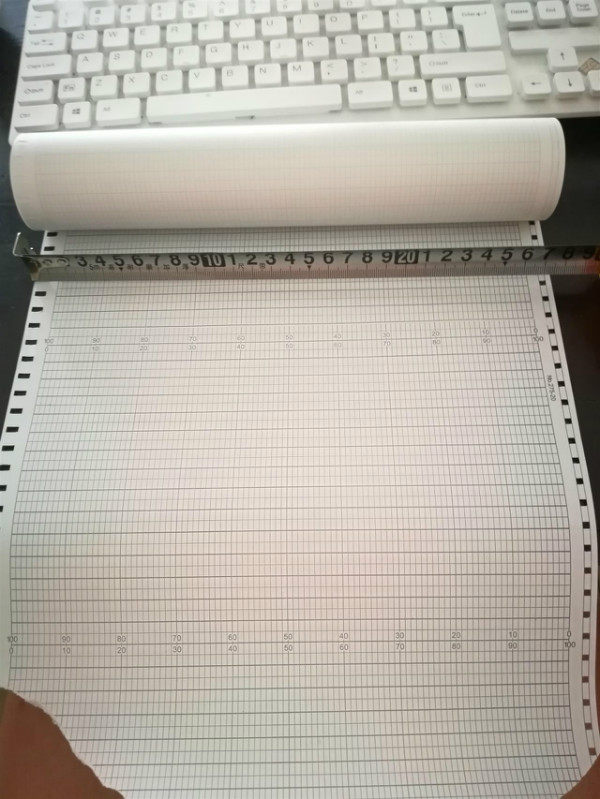 Roll meter recorder 275-20 275-1-2 print scale 0-100 100-0