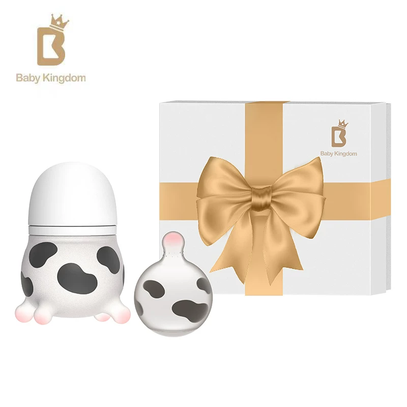 Силиконовая бутылочка для кормления babykingdom для новорожденных, стеклянная для грудного вскармливания, набор, широкое горло