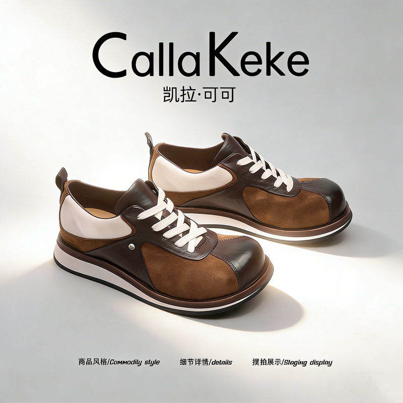 American Calla Keke Retro Genuine Leather Forrest Gump Shoes Men's Shoes 2026 Hot-Selling Versatile Niche Casual Shoes