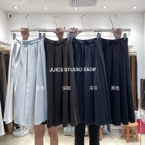 Juice Juice winter suit skirt woolen skirt umbrella skirt A skirt slim high waist pleated skirt 550 large skirt