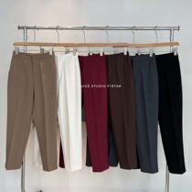 Juice juice autumn and winter new high-waisted suit small feet suit womens self-cultivation and thin nine-point tooling straight-leg pants 1810