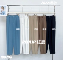Red Lip REDLIP2022 Spring Lady Western Dress Pants Kharen Pants Turnip Pants High Waist Casual 90% Pants Long Pants