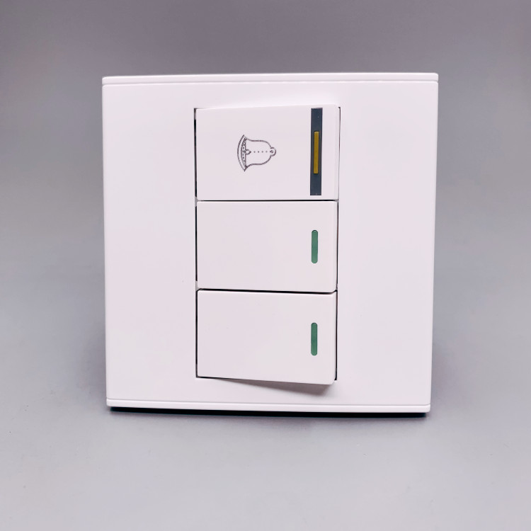 Doorbell plus two open double control switch 2 open doorbell two-digit duplex double open double control plus automatic reset button 86 type-Taobao