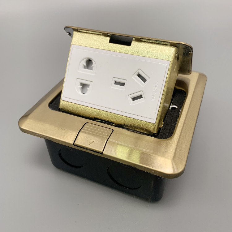 Four-way Songi five-hole copper ground plug anti-suction bullet bounce type two-stage five-hole power supply ground waterproof socket