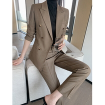 Advanced sense suit suit suit female British style spring and summer 2021 New Korean fashion high-end professional temperament suit