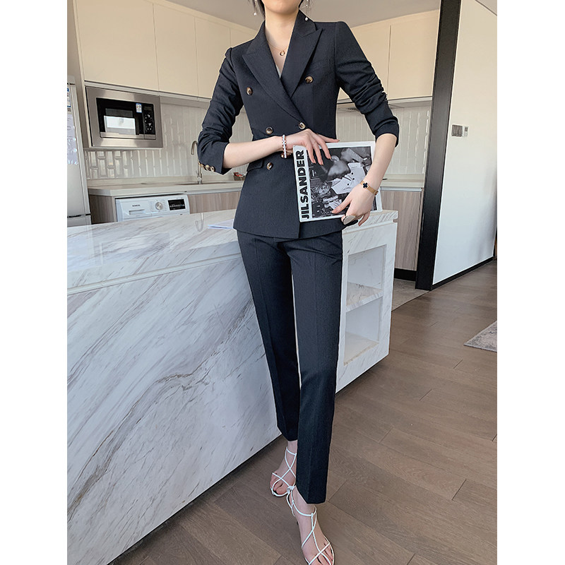 Advanced feeling fried street suit female spring and autumn new Korean version of English style professional temperament goddess fan fashion suit