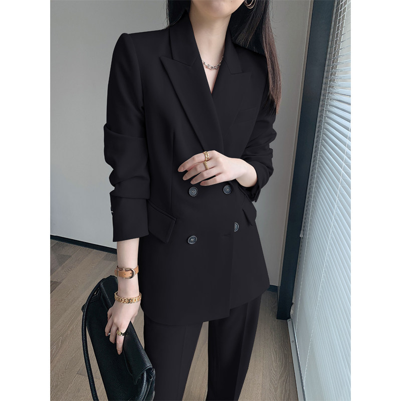 Advanced Senses Suit Suit Women Autumn Winter New Big Brands High-end Fried Street Fashion Temperament The Goddess Van Black West Suit