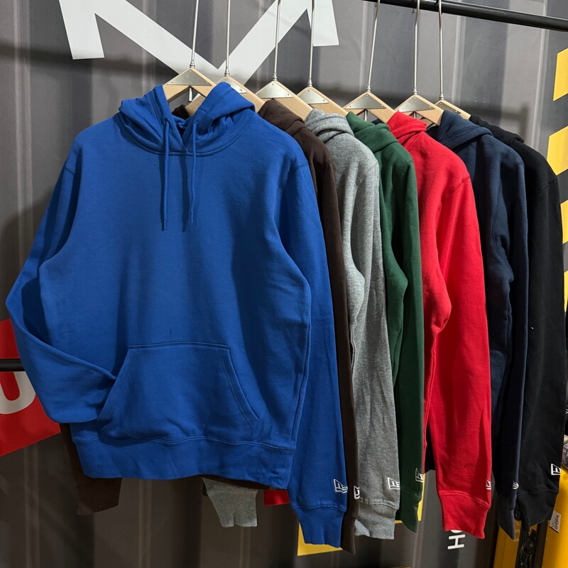 European and American Style Spring and Autumn Fleece-Lined Hooded Sweatshirt, American Casual Loose Fit, Large Size, Thin Fleece, Solid Color Plain Pullover Top