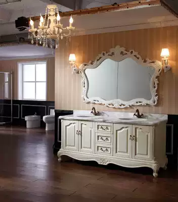 New Bolin delivered to the door Solid wood installation square meter bathroom solid wood door European-style door panel vanity table