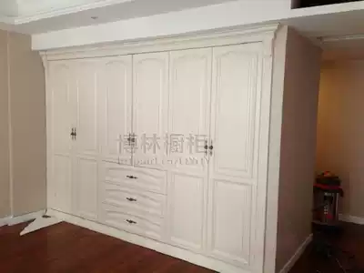 Bolin overall wardrobe custom wardrobe solid wood door panel custom overall cloakroom log door panel factory direct sales