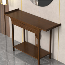 For the table Buddha Taiwan the Buddhas niche dedicated to the Bodhisattva God of Wealth Chinese solid wood Buddha table incense tribute table