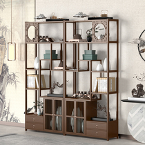 Bogu rack solid wood new Chinese tea rack rack small Duobao pavilion ornaments display rack tea cabinet storage cabinet