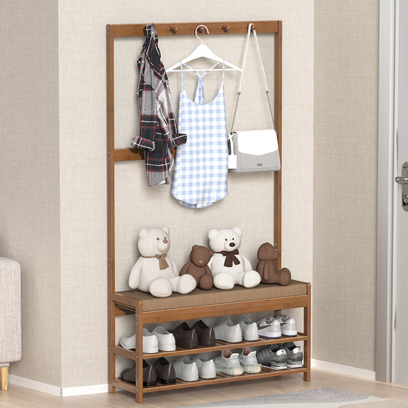 Shoe rack clothes hanger integrated Home doorway floor Easy hanging clothes hanger Dormitory Containing Economy Type Combined Cloakhat Rack