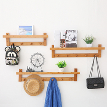 Under Zhushan coat rack hanger TV wall wall door shelf Bedroom wall storage hanging bag rack