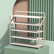 Shoe rack door small narrow simple installation free folding layered partition children ins net red space multi-layer shoe cabinet