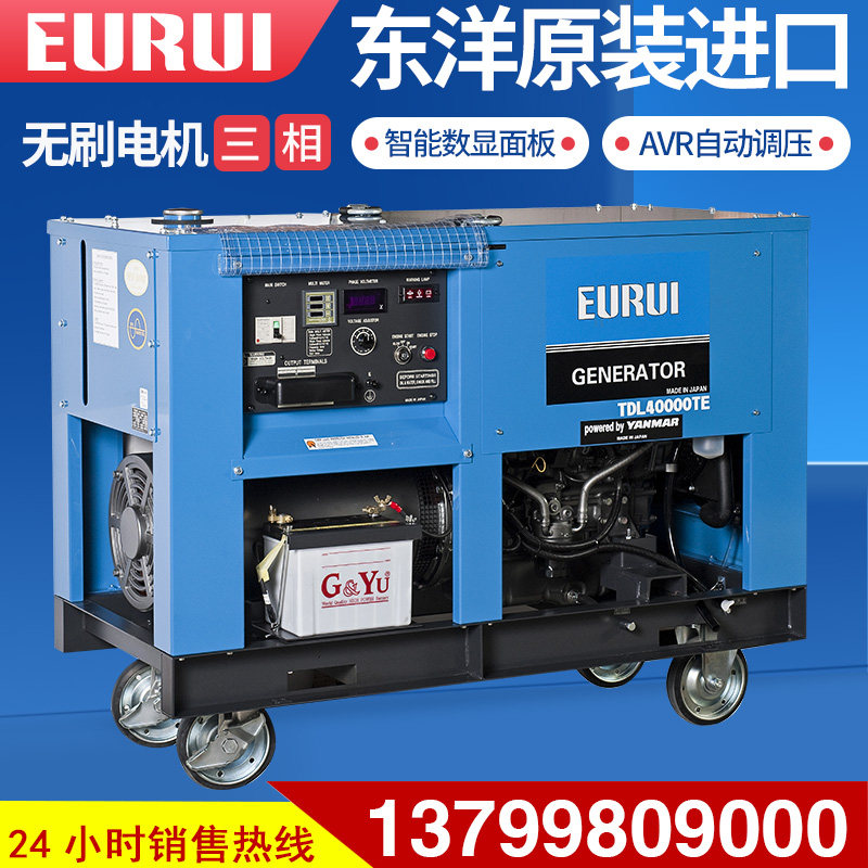 Imported Japan Toyo TDL40000TE TDL50000TE diesel generator 30KVA35kw kilowatt three-phase
