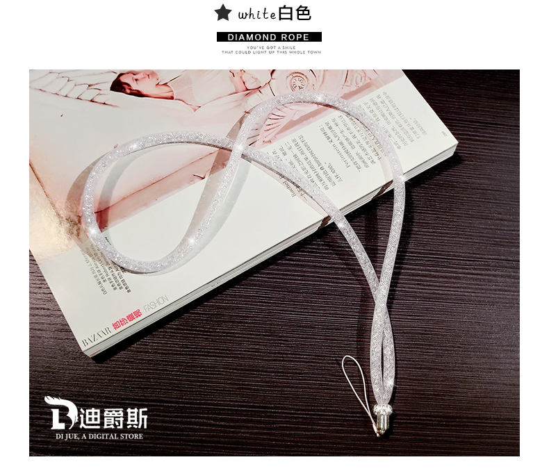 Điện thoại di động dây đeo nữ mô hình treo cổ dây Hàn Quốc cá tính sáng tạo thủy triều nữ điện thoại di động vỏ phổ rhinestone hạt chuỗi treo dài - Phụ kiện điện thoại di động ốp lưng a31