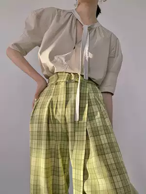 MXU design sense niche shirt Women 2020 Summer new French retro court style lantern sleeve lace shirt