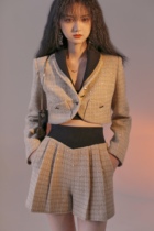 MXU Fury Fresh Coat Italy Imported Wool Coarse Flowers Nun Suit Fashion Temperament Goddess Van Two Sets