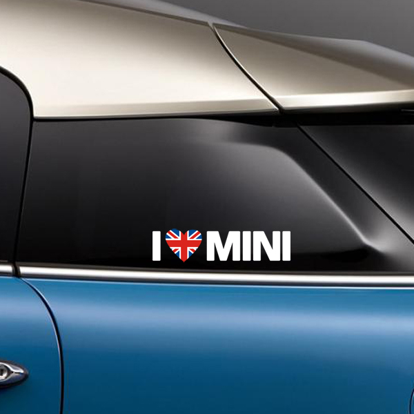 宝马迷你专用贴纸 个性车贴纸 I LOVE MINI 汽车贴纸 cooper 乡下