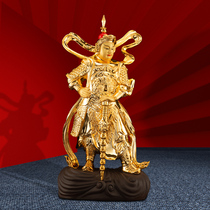 Sanmantuo all-bronze gilded Garan Veda Protector Buddha Statue Martial God Guan Gong Statue Guan Er Ye Guan Yu Wei Riding Ornament