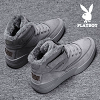 Мужская обувь Playboy, зимние ботинки в северо-восточном стиле, зимние универсальные теплые хлопковые туфли на меху с откидной спинкой, бархатные утолщенные мужские ботинки