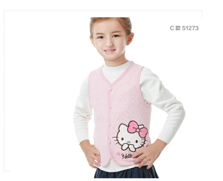 Áo vest trẻ em cotton Katie mèo mùa thu và mùa đông cô gái chăn bông trẻ em quần áo trẻ em nam