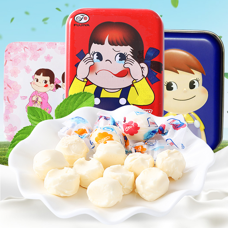 Fuji Family mellow milk candy iron box to send girlfriend birthday gift Creative candy gift box Children's snacks