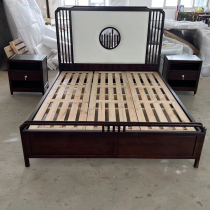 Persistence solid wood bed new Chinese style bed light luxury new Chinese style small apartment master bedroom double bed home wedding bed