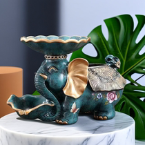 Creative multifunctional tissue box household elephant tissue box storage light luxury living room coffee table napkin box decorative ornaments
