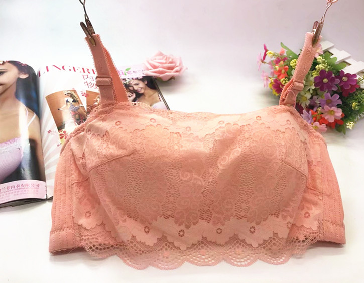 Bà Xia ren gợi cảm quấn ngực chống ánh sáng điều chỉnh đồ lót mà không cần vòng thép dày tập hợp ống áo ngực phần mỏng áo lót 3 dây