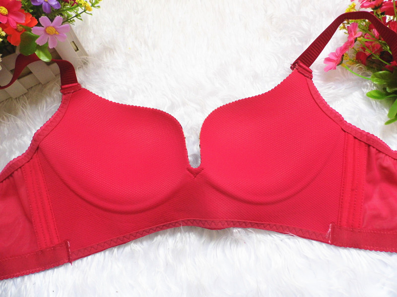 Mới chải áo ngực không vành bra liền mạch in hoa hồng bóng tập hợp điều chỉnh đồ lót áo ngực áo bra đẹp