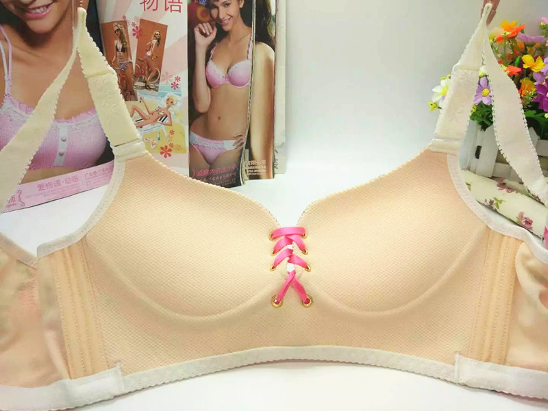 Sản phẩm mới B in áo ngực nhỏ tập hợp dây đai không có vòng thép gợi cảm Rabbi buộc dây rút đồ lót bra áo ngực đẹp