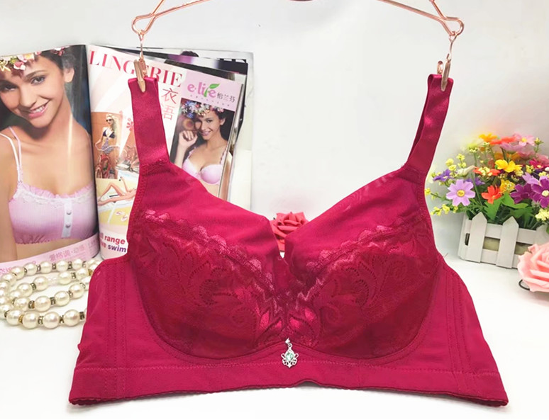 Mùa hè mới siêu mỏng cup mỏng phần gợi cảm không có vòng thép sâu V thu thập điều chỉnh kích thước lớn đồ lót ren áo ngực do lot nu