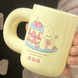 Hanfeng Ins Milk Huo Huo Cup Cup Cup Kind's Gutders Forting Practical Ceramics Water Cup Girl Heart Cup Cup Cup
