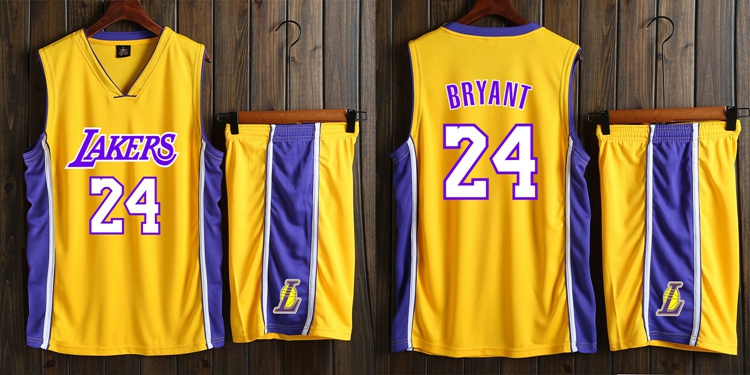 Jersey bóng rổ nam ngắn tay phù hợp với Kobe 24 Curry quần áo bóng rổ phù hợp với nam Lakers James mùa hè thoáng khí vành và lưới bóng rổ	