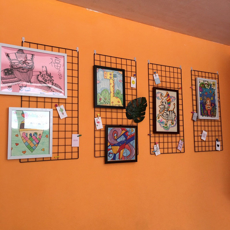 Arrange classroom decorations, primary and secondary school classes, cultural walls, photo works, art grid display racks, kindergarten