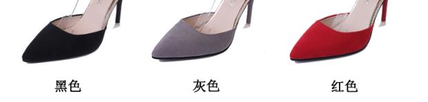 2018 xuân nông miệng đen nhọn giày cao gót stiletto gợi cảm giày đơn từ khóa dây đeo dép nữ giày cưới thủy triều sandal cao gót
