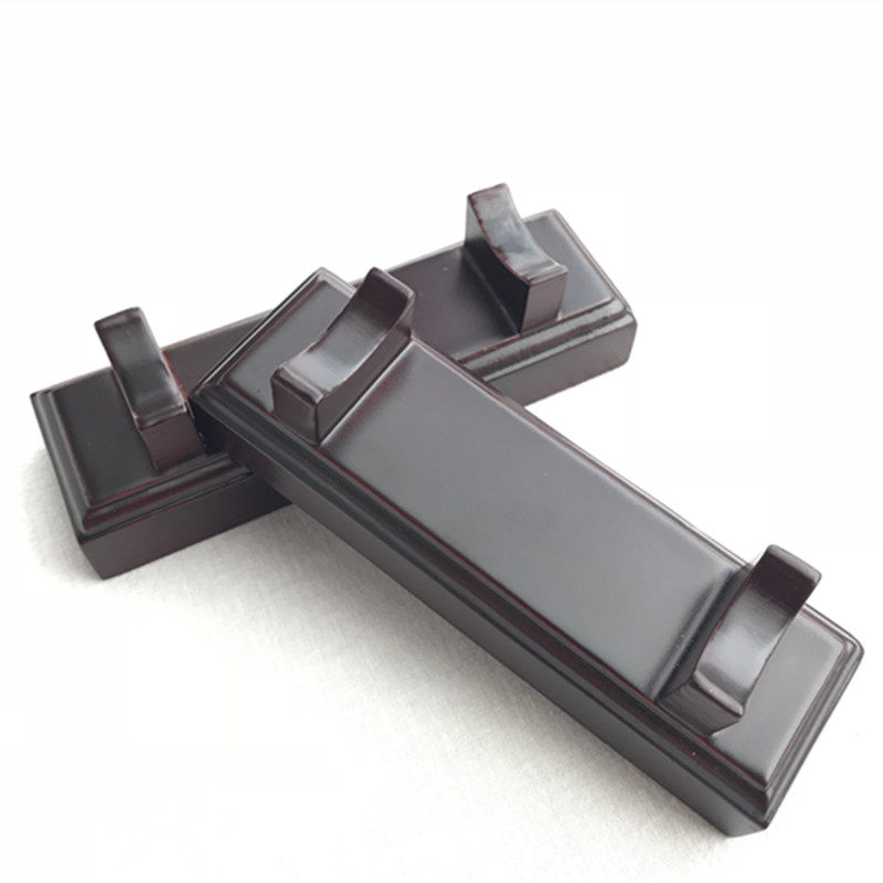 Sanzijing disciple rules Daodejing bamboo jane special wooden bracket base antique tray suitable for ornaments