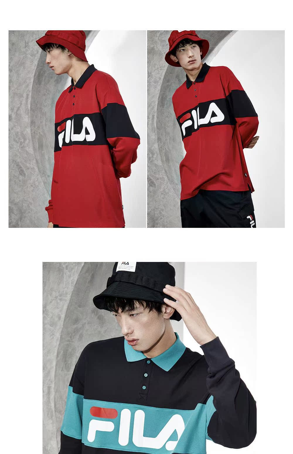 Áo sơ mi nam cổ điển QUẦN ÁO Fila POLO mùa xuân 2019 xu hướng thời trang mới thể thao đan áo dài tay nam - Áo polo thể thao 1áo polo nữ trắng