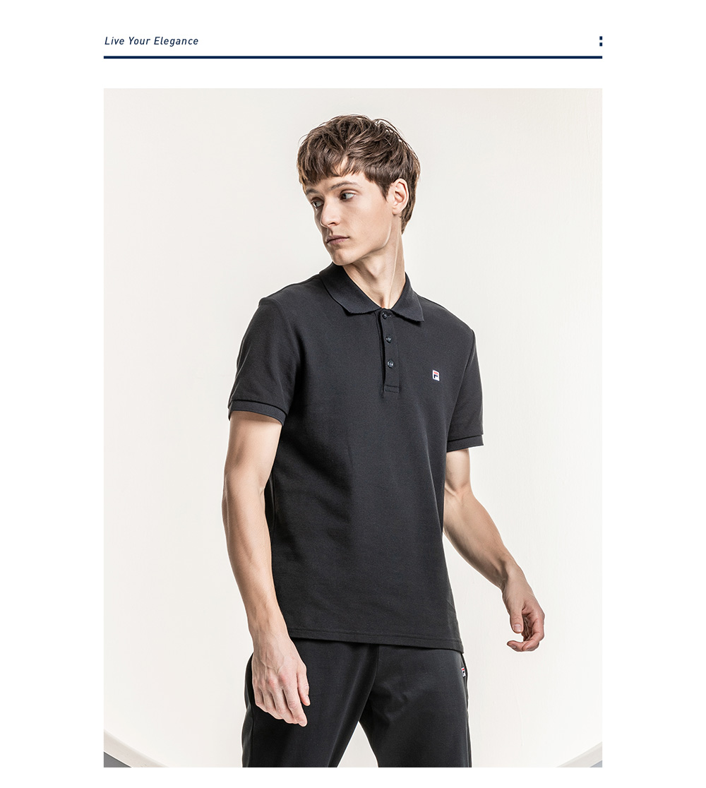 FILA Fila Áo sơ mi nam POLO chính thức 2019 Mùa xuân mới Thể thao thường xuyên đan áo ngắn tay nam - Áo polo thể thao áo polo tay lỡ