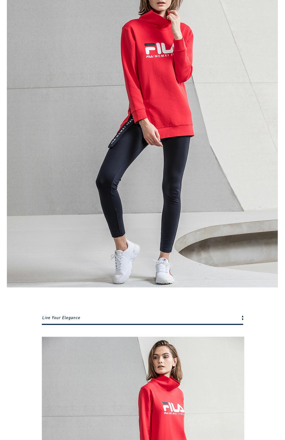 FILA Fila áo len nữ rộng rãi 2019 xuân mới thể thao giản dị áo thun thủy triều nhỏ cổ áo len cao cổ nữ - Thể thao lông cừu / jumper mẫu áo thu đông đẹp