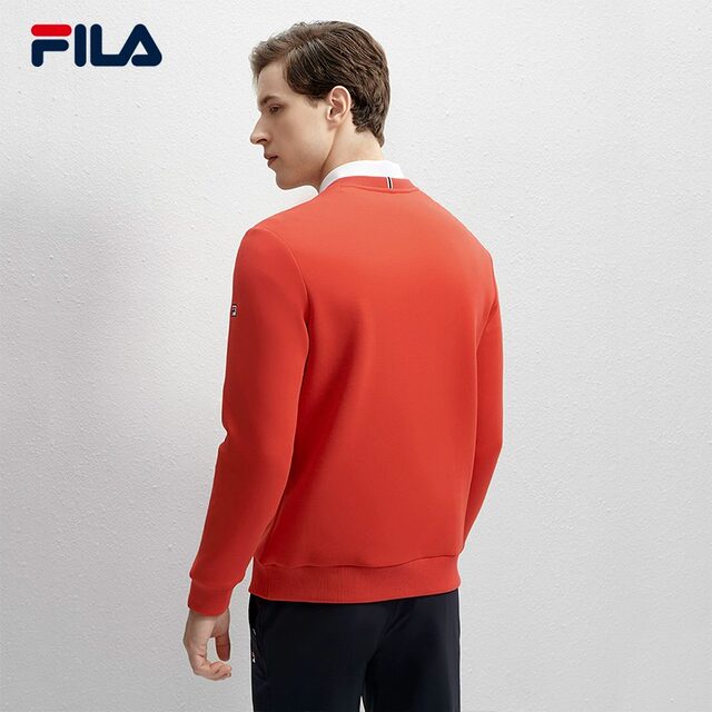 FILA ຢ່າງເປັນທາງການຂອງຜູ້ຊາຍ knitted pullover 2024 ພາກຮຽນ spring ຄົນອັບເດດ: ໃຫມ່ງ່າຍດາຍ sweatshirt ບາດເຈັບແລະພື້ນຖານ